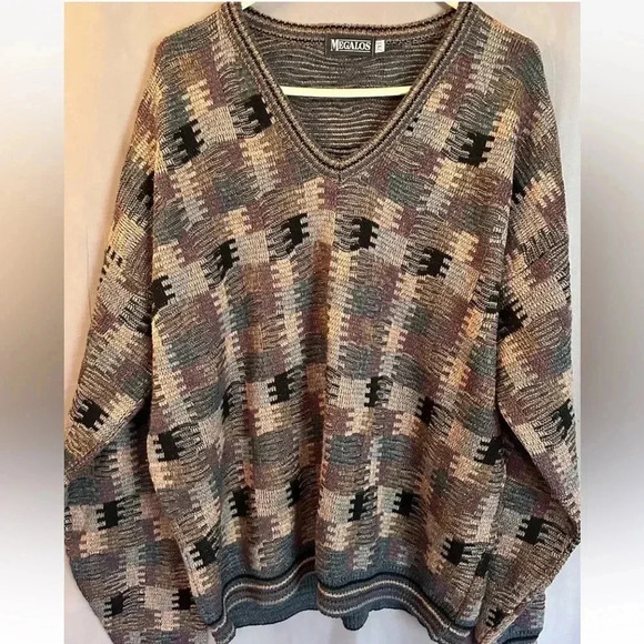 Megalos Other - Megalos Sweater Men’s Size 2XT Knit  90s Made In USA